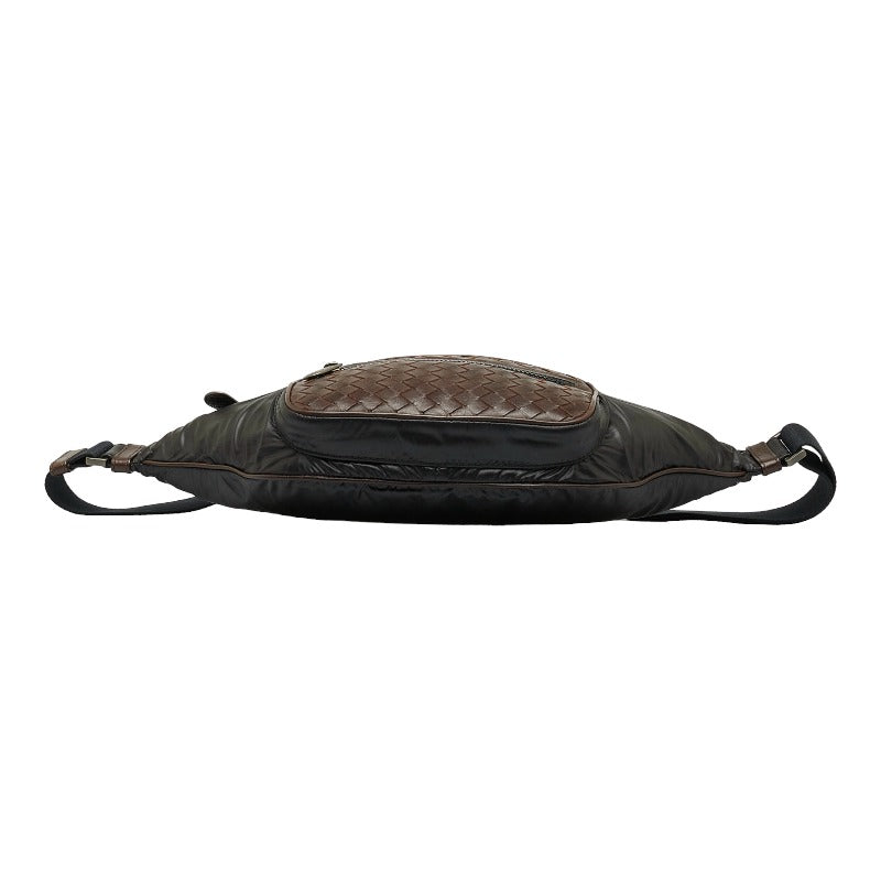 Bottega Veneta Belt Bag Body Bag 222310 Dark Brown Black Leather