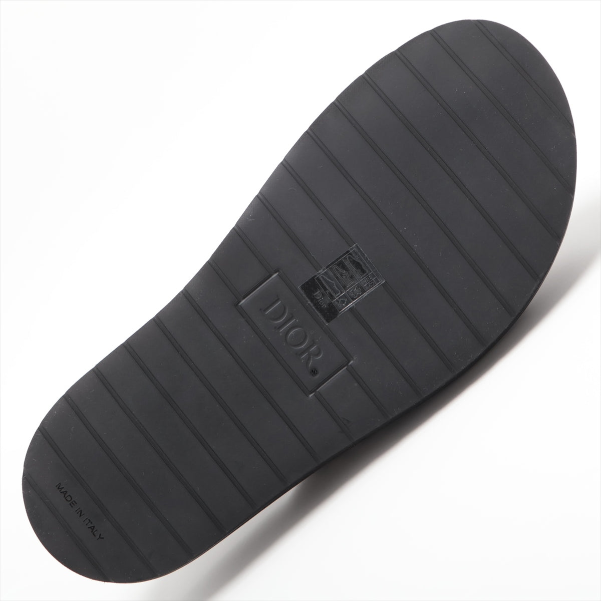 Dior Oblique Canvas x Leather Sandals 41  Beige x Black LS0122