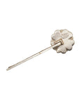 Chanel Cocomark Flowers Hairpin Silver Pink Metal Lady Chanel