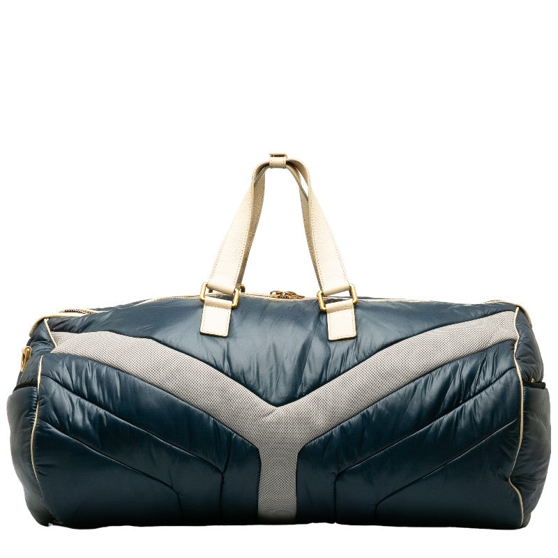 Saint Laurent Large Duffle Bag Blue Ivory