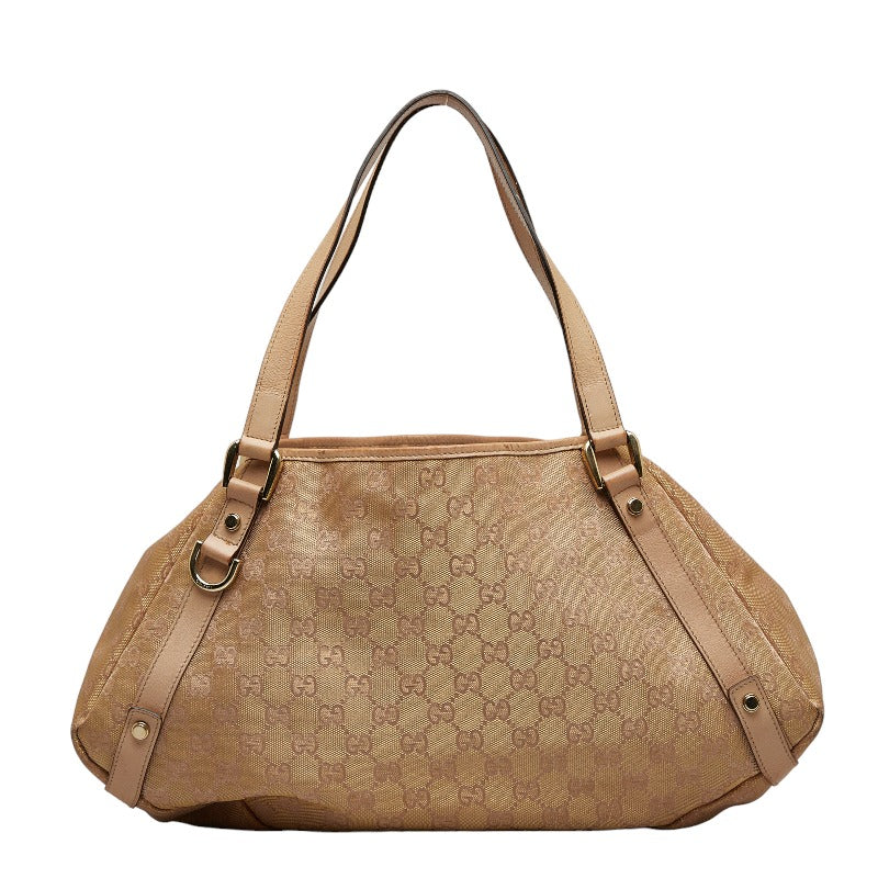 Gucci GG Canvas Abbey  Bag Handbag 130736 Pink Canvas Leather  Gucci