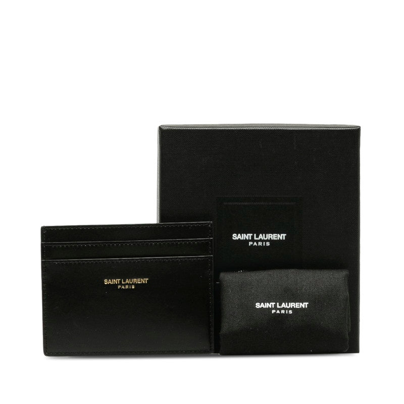Saint Laurent Cardholder Leather Black 375946