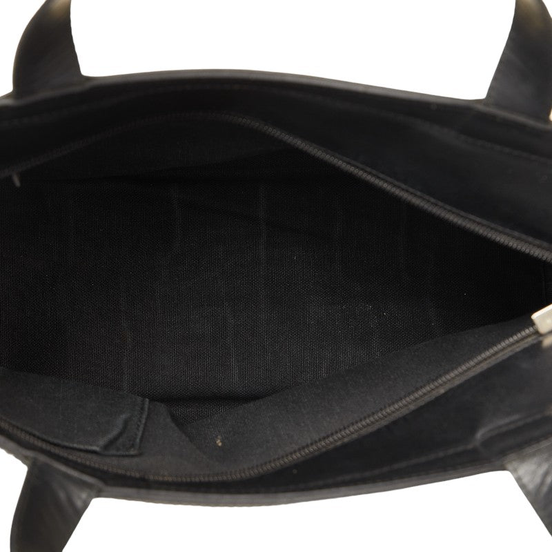 Burberry Noneva Check Handbag Beige Black Canvas Leather