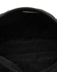 Prada Triangle Logo  One Shoulder Bag Black Nylon  Prada