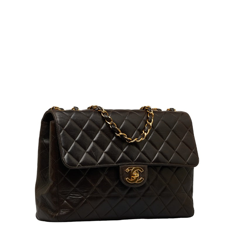 Chanel Decamatrasse 30 Cocomark Single Flap Chain Shoulder Bag Black Ramscreen Ladies CHANEL