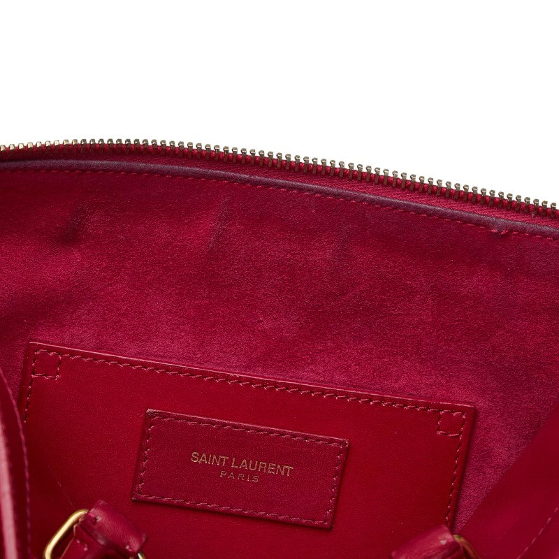 Saint Laurent Mini Boston Bag in Calf Leather Pink