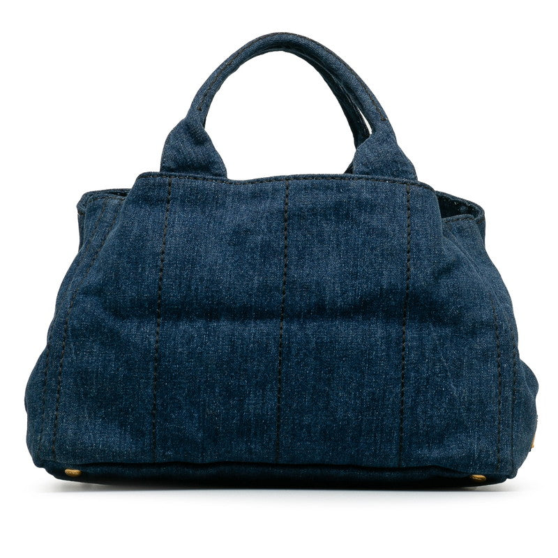 PRADA Canapa Handbag in Denim Blue