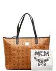 MCM Em Visetos Logo  Bag Brown Black PVC Leather  MCM