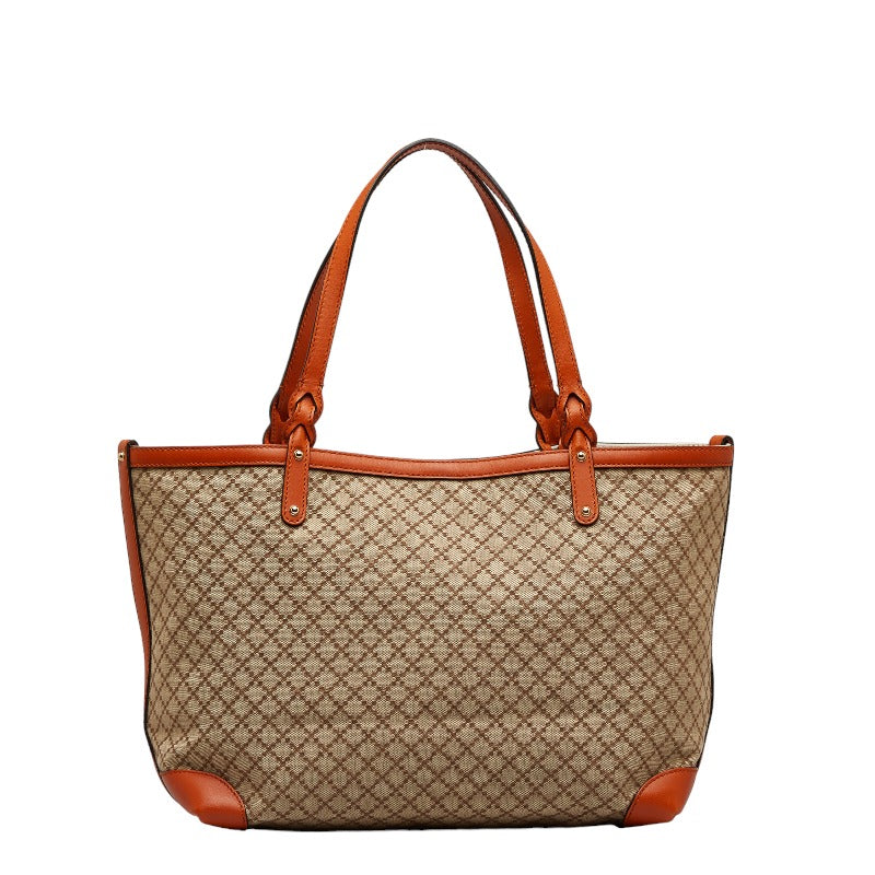 Gucci Diamond s Bag 247209 Beige Orange Canvas Leather Ladies Gucci