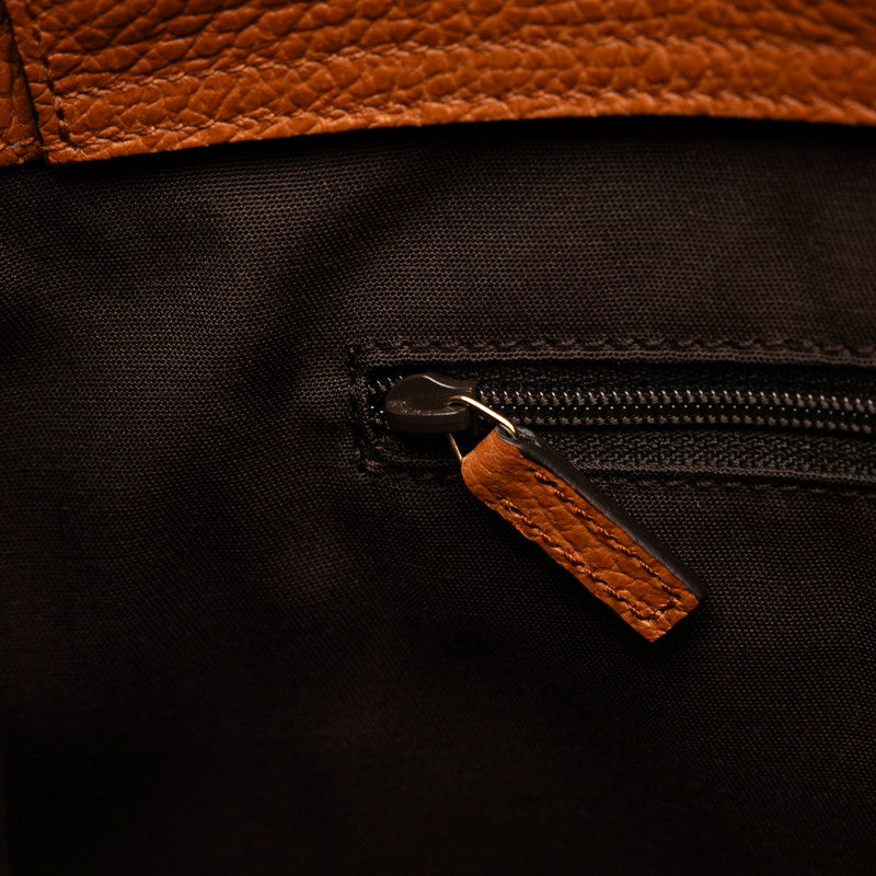 Gucci Vintage Tote Handbag Brown Calf Leather 365346