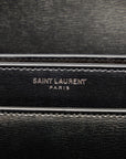 Saint Laurent Monogram Shoulder Bag in Calf Leather Black 442906