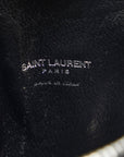 Saint Laurent Round Clutch Bag in Leather Black