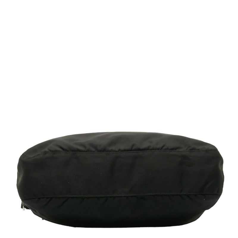 Prada Shoulder Bag Black Nylon Leather Lady Prada