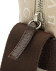 BVLGARI  Logomania Shoulder Bag  Sloping Canvas Leather Beige Dark Brown Tea 22653 (Ancient) Vintage Bluemine/Mosaic Quality