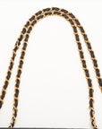 CHANEL DECAMATRASE Lambskinkin Single Flap Double Chain Bag Black Gold  4th