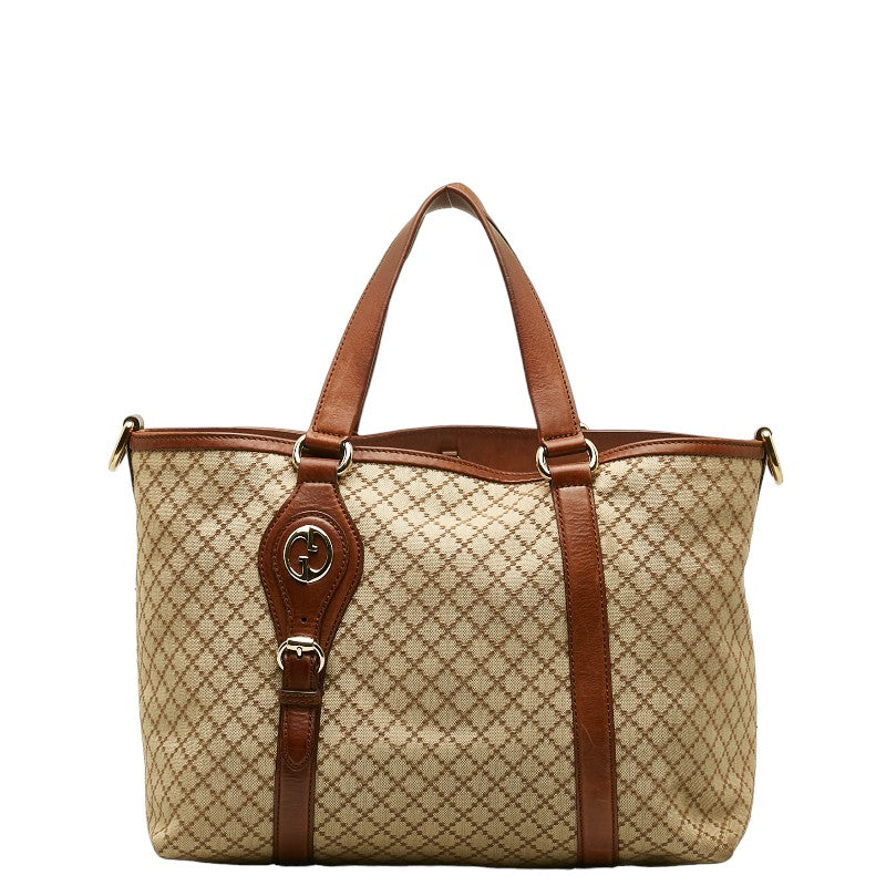 GUCCI Gucci Diamond 282346 Shoulder Bag Canvas/Leather Beige Brown Ladies Gucci