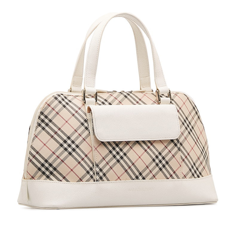 Burberry Nova Check Handbag  Handbag White Leather