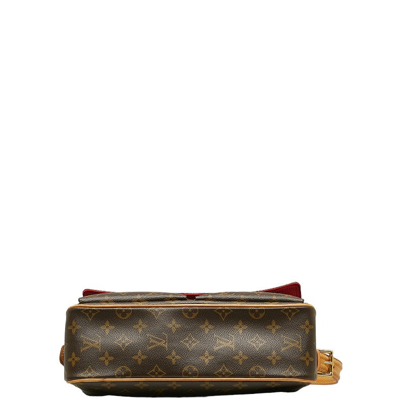 Louis Vuitton Monogram Vivace MM Shoulder Bag M51164 Brown PVC Leather Lady Louis Vuitton
