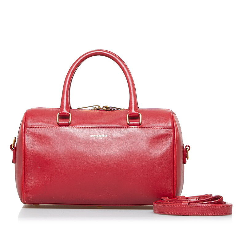 Saint Laurent Baby Duffle in Calf Leather Red 330958