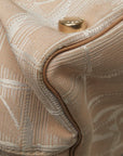 Chanel Cocomark New Label Line Handbags Beige Nylon Leather  Chanel