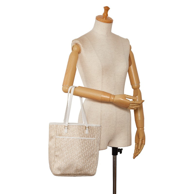 Dior Trotter Bag Beige White Linen Leather  Dior