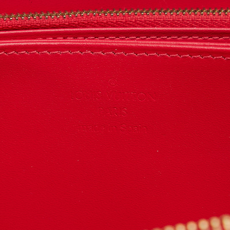Louis Vuitton Verney Zippy Wallet Roundfassner Long Wallet M93058 Hot Pink Emalje Ladies Louis Vuitton