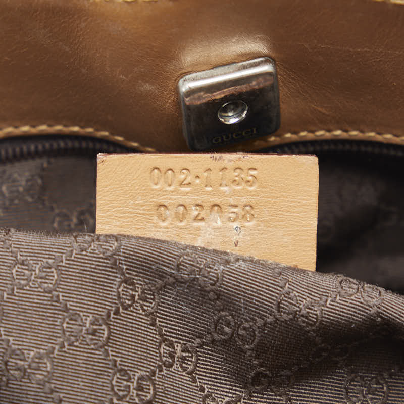 GUCCI Gucci 002 1135 Handbag Leather Brown Ladies Gucci