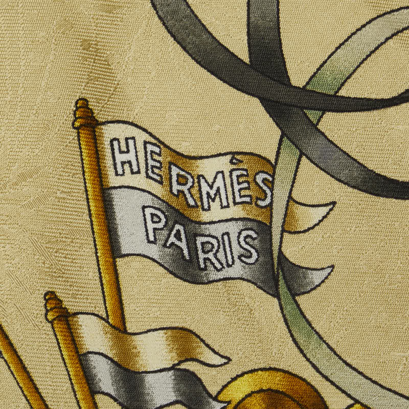 Hermes Carré 90 LUNA PARK Parks carf Green Multicolor Silk  Hermes