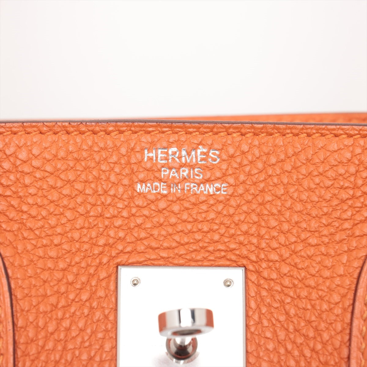 Hermes Bur 35 Togo Orange Silver   N: 2010