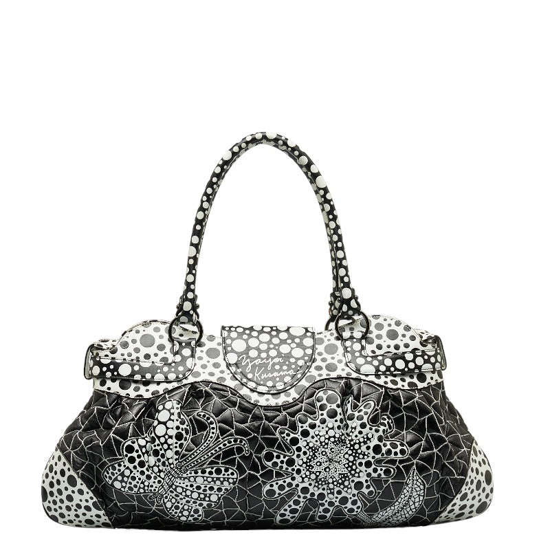 Marissa Handbag AB-21A439 Black White Leather  Salvatore Ferragamo