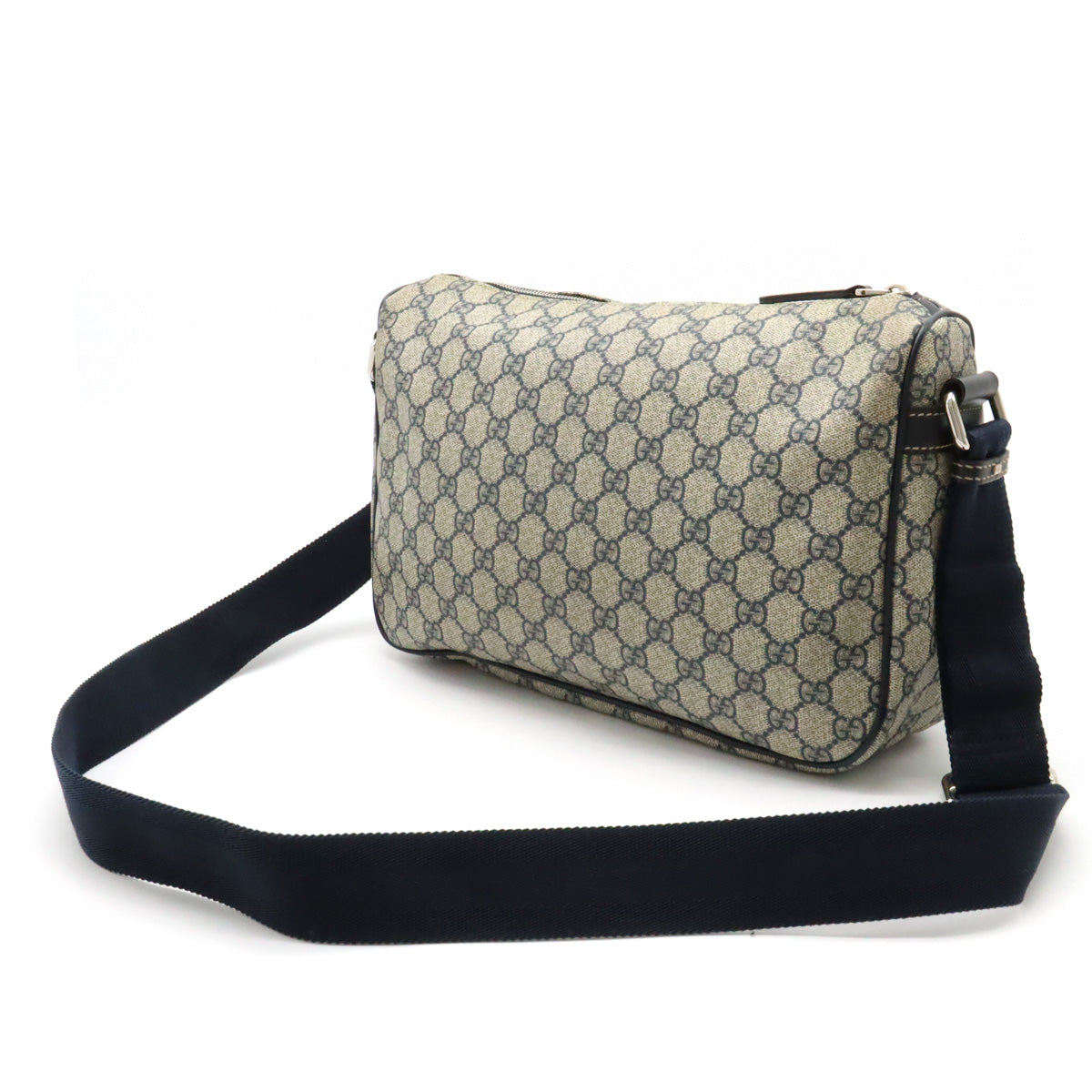 GUCCI Gucci GG Spring GG Plus Shoulder Bag Messenger Bag PVC Leather Beige Naïve Silver  246881 Blumin