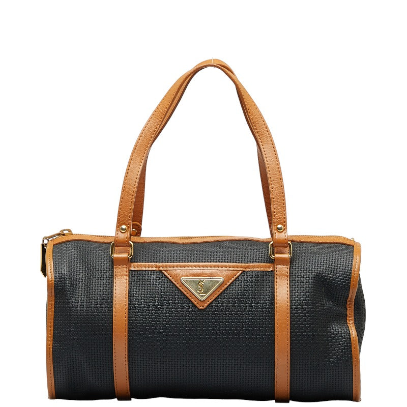 Saint Laurent Handbag Mini Boston Bag Navi Brown PVC Leather Ladies Saint Laurent