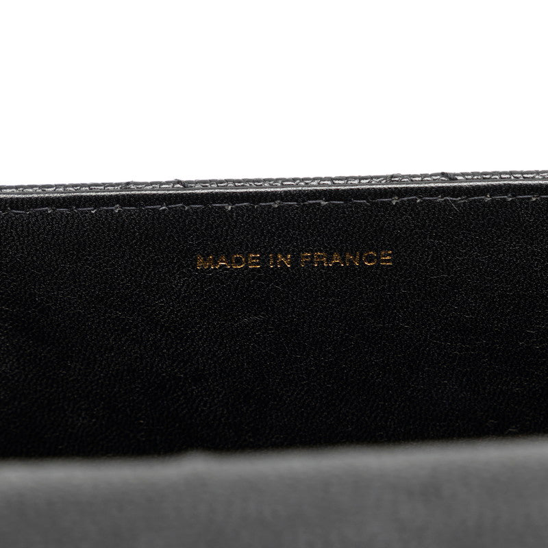 Chanel Decamatrasse ingle Flap Gold  Chain Shoulder Bag Black   CHANEL