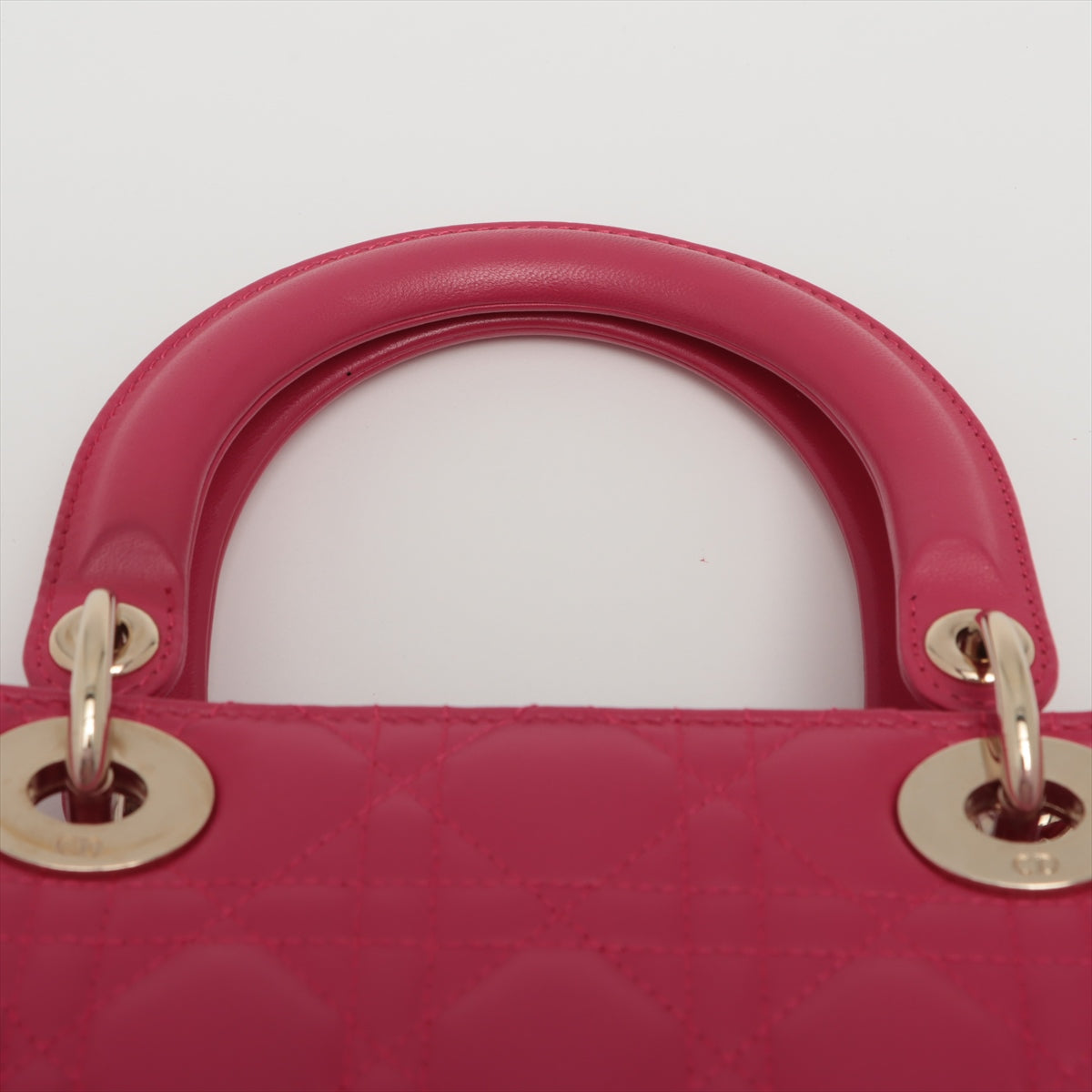Christian Dior  Dior Lady Leather 2WAY Handbag Pink