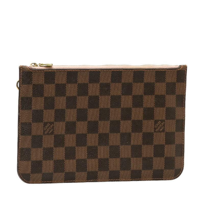 Louis Vuitton Neverfull Pouch Clutch in Damier Brown N41603