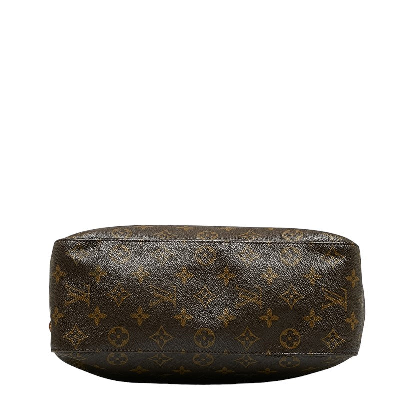Louis Vuitton Monogram Looping GM Shoulder Bag M51145 Brown PVC Leather