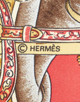 Hermes Carré 90 PREENTATION de CHEVAVX Horse Presentation Scarf Red Multicolor Silk  Hermes