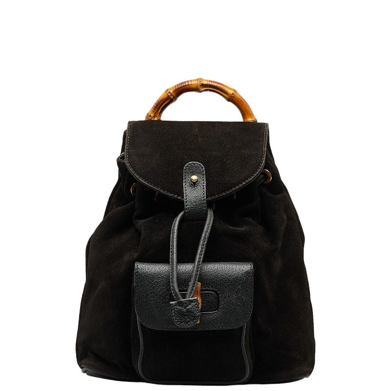 Gucci Black Bamboo Backpack
