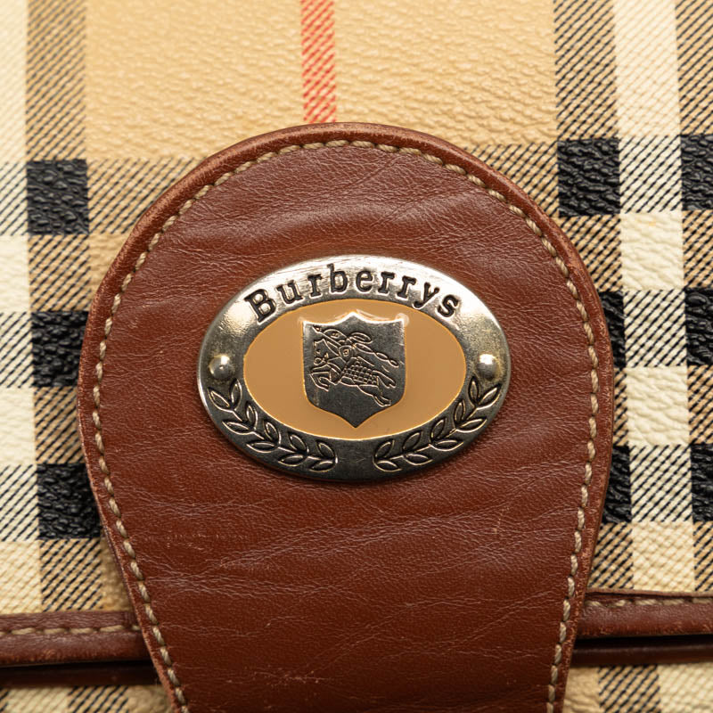 Burberry Nova Check   Shoulder Bag Beige PVC Leather  BURBERRY