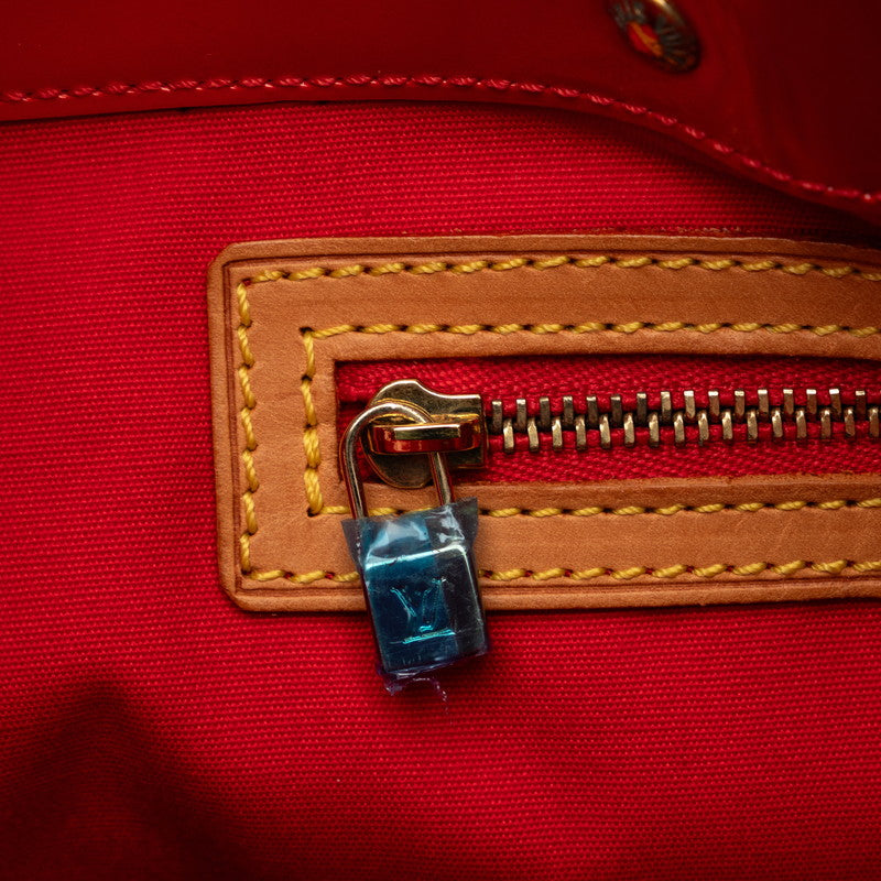 Louis Vuitton Verney Reed MM Handbag  Bag M91086 Rouge Red Patent Leather Lady Louis Vuitton
