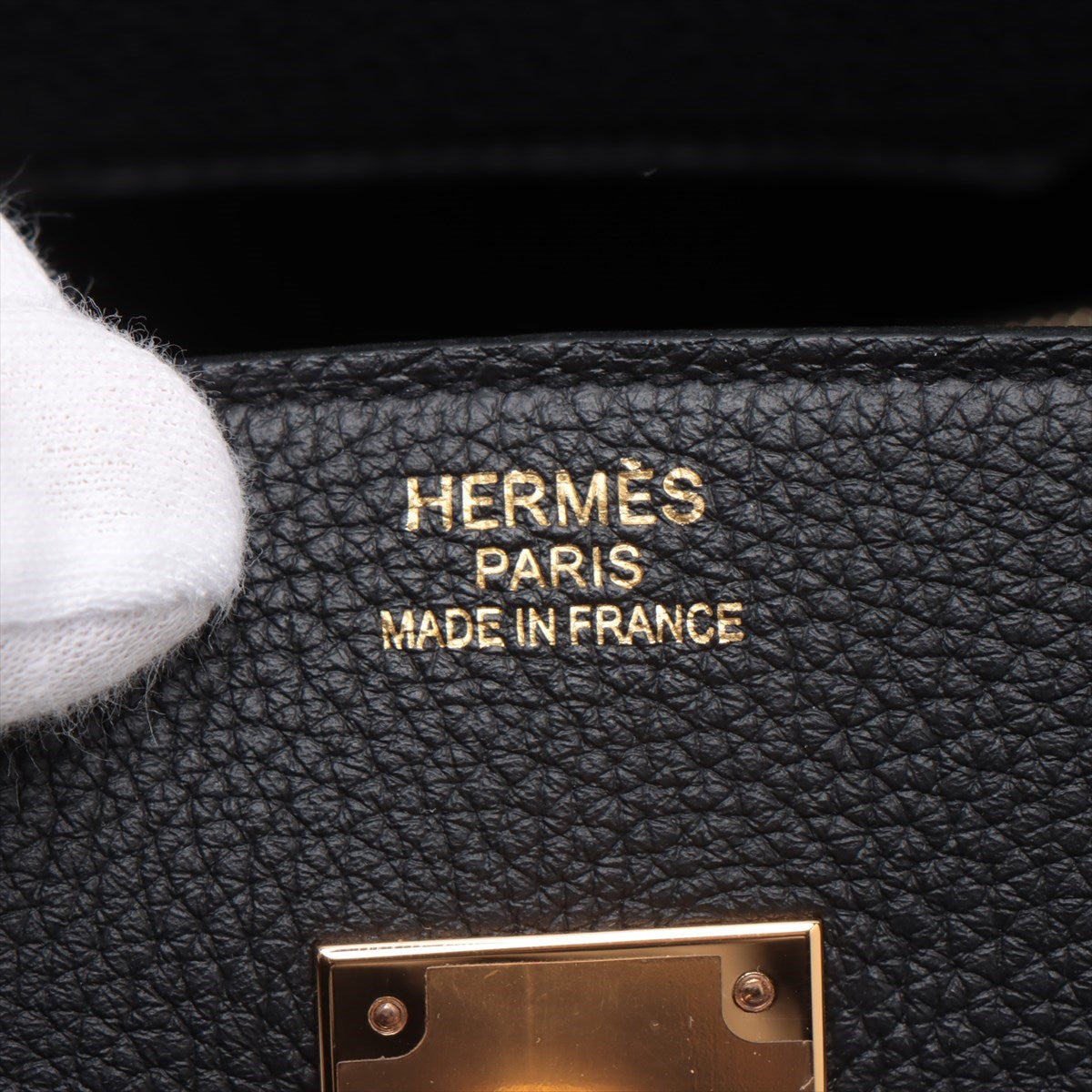 Hermes Bur 35 Togo Black Gold