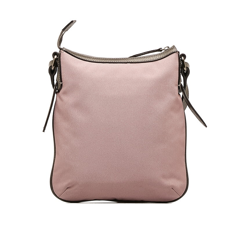 Burberry Nova Check Shoulder Bag Pink Beige Canvas Leather Ladies