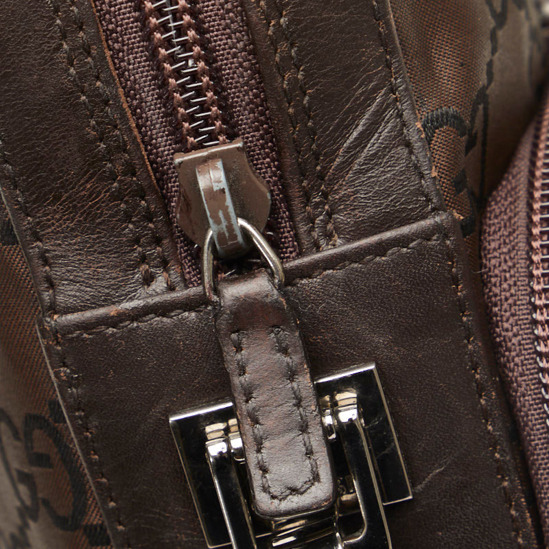 Gucci GG Shoulder Bag 007 2019 Brown Nylon Leather  Gucci