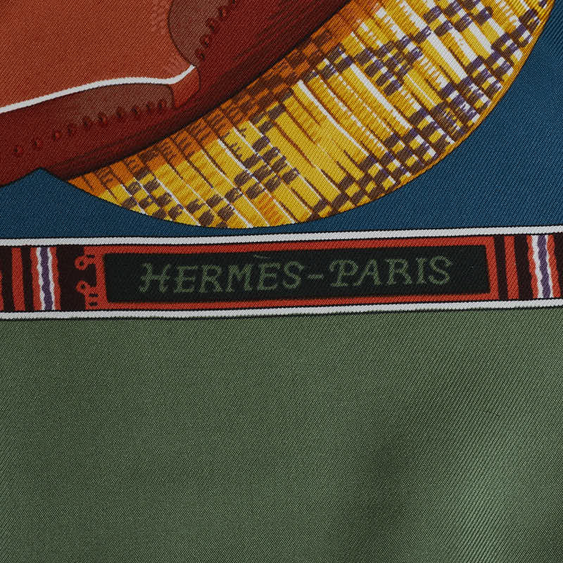 Hermes Carré 90 Au Son du Tam Tam Carpets Carpets Multicolor Silk  Hermes Au Son du Tam Tam
