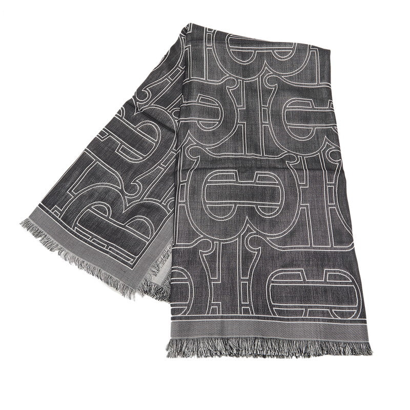 Burberry TB Monogram Black Silk Wool Ladies