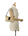 Fendi Zucca Shoulder Bag Canvas/Laser Beige Ladies