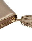 LOEWE Anagram Long Zip Wallet in Leather Champagne Gold Ladies