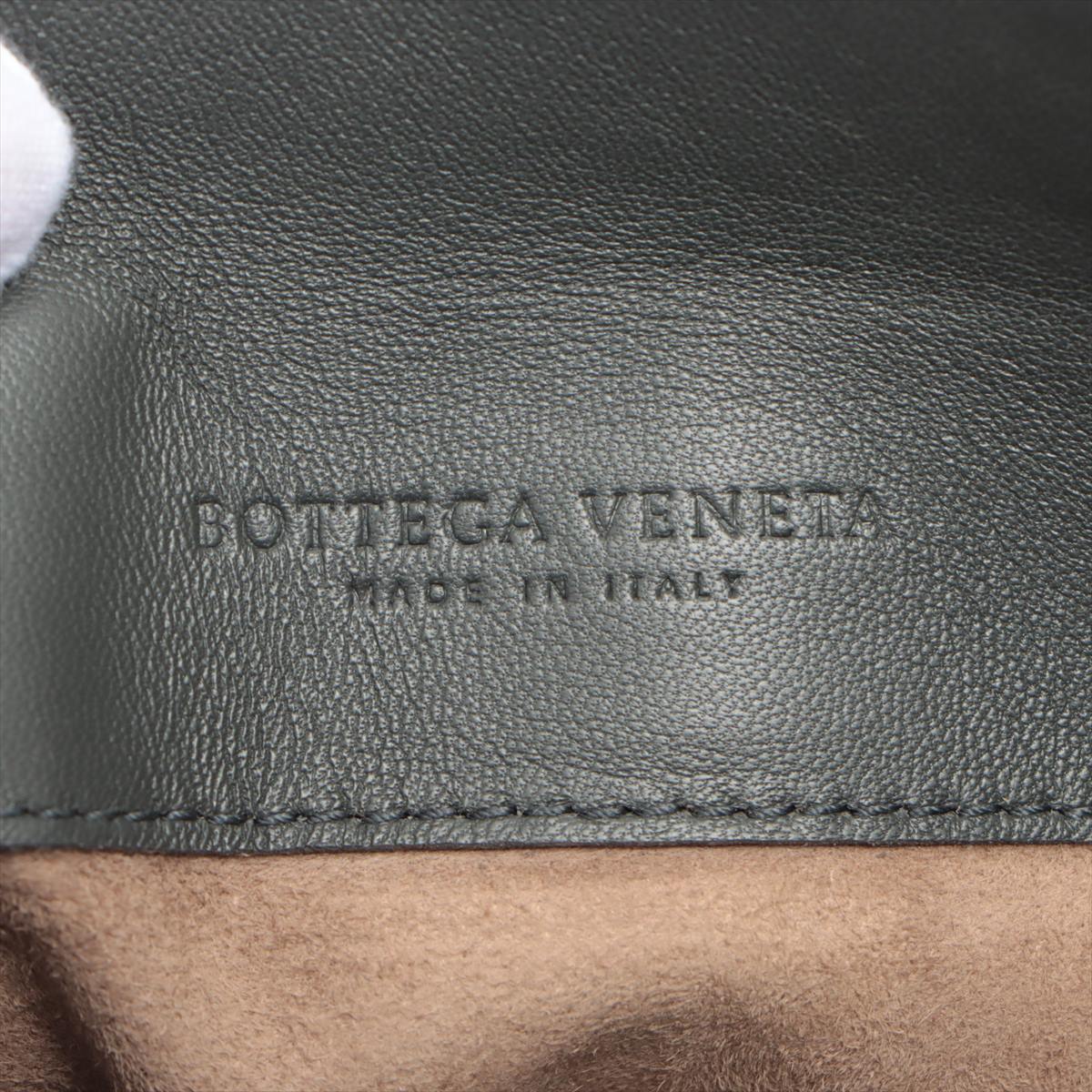 Bottega Veneta Intrecciato Piazza 小號皮革 2WAY 手提包 黑色海軍藍