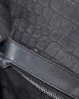 FENDI Backpack Rucksack 7VZ012 Nylon/Leather Men’s Black