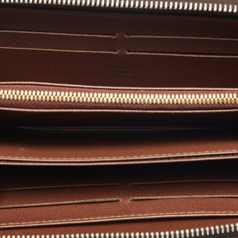 Louis Vuitton Monogram  Wallet Round  Long Wallet M60017 Brown PVC  Louis Vuitton